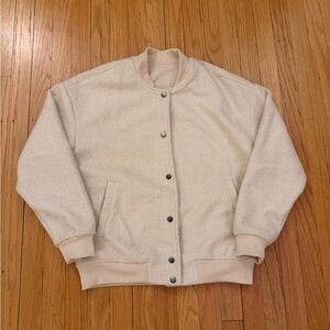Women's Cream Bomber Jacket